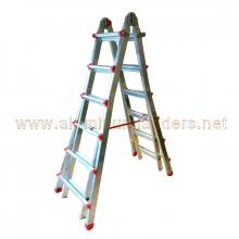 3+3 treads Aluminium telescopic ladders