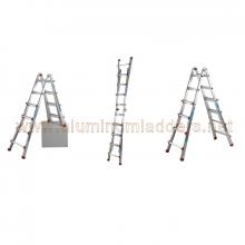 3+4 treads Aluminium telescopic ladders