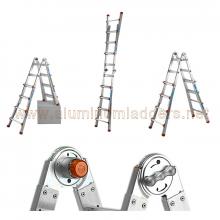 3+4 treads Aluminium telescopic ladders details