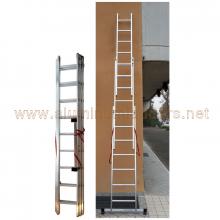 19' A-Type Triple Extension Aluminum Ladders 9 rungs open