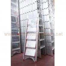 4 Step stool aluminum ladders guardrail closed