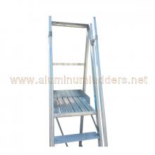 Single Sided Fixed Stand Platform Aluminium Ladder 13 Treads details