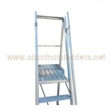 Single Sided Fixed Stand Platform Aluminium Ladder 12 Treads  details