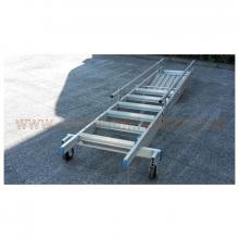 Single Sided Fixed Stand Platform Aluminium Ladder 14 Treads  closed