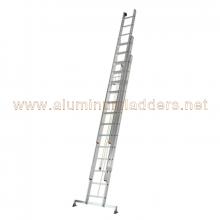 3 Section 13 rung Aluminum Extension Ladder Rope Operated