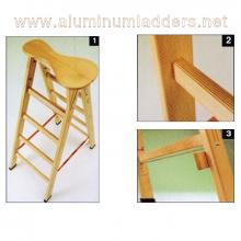 Double Sided Step Wooden Ladders 297 cm details