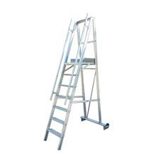 Single Sided Fixed Stand Platform Aluminium Ladders