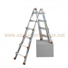 5+5 treads Aluminium telescopic ladders Stepladder different levels Anti slip safety Suction cups foot