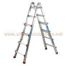 6+6 treads Aluminium telescopic ladders Stepladder Anti slip safety Suction cups foot