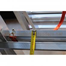 3+4 treads Aluminium telescopic ladders step width Anti slip safety Suction cups foot