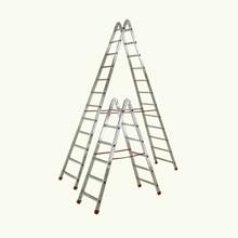 Double Sided Step Aluminum Ladders 6/12 treads